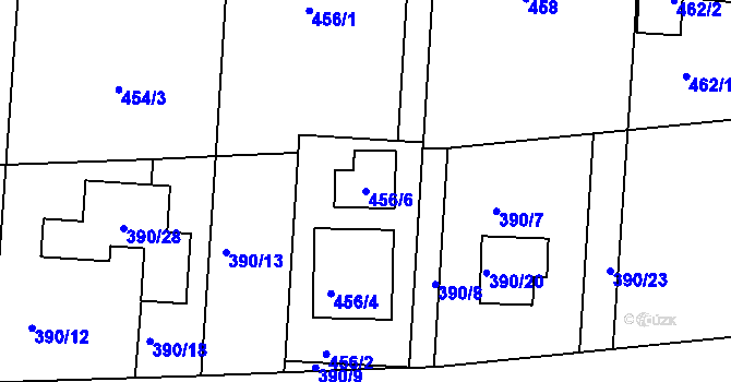 Parcela st. 456/6 v KÚ Dýšina, Katastrální mapa