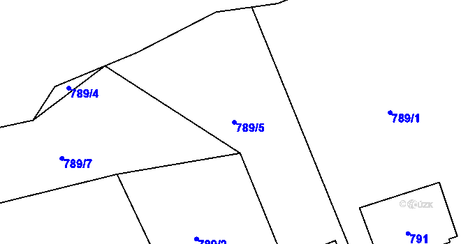 Parcela st. 789/5 v KÚ Dýšina, Katastrální mapa
