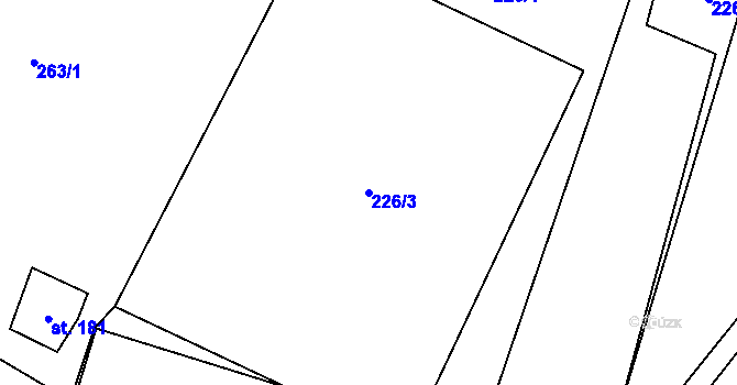 Parcela st. 226/3 v KÚ Dzbel, Katastrální mapa