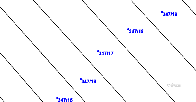 Parcela st. 347/17 v KÚ Dzbel, Katastrální mapa