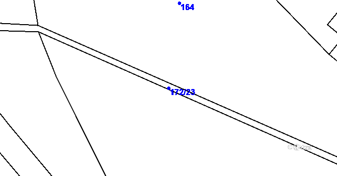 Parcela st. 172/23 v KÚ Dzbel, Katastrální mapa