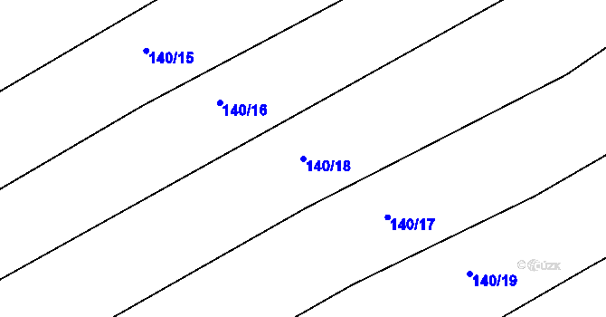 Parcela st. 140/18 v KÚ Džbánice, Katastrální mapa