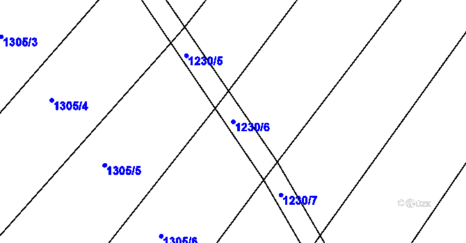 Parcela st. 1230/6 v KÚ Džbánice, Katastrální mapa