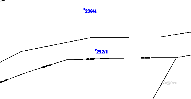 Parcela st. 292/1 v KÚ Džbánov u Litomyšle, Katastrální mapa