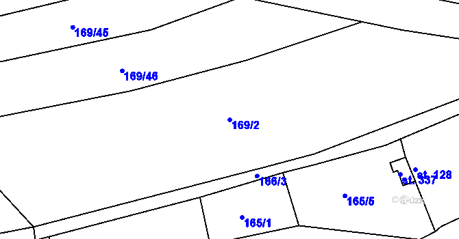 Parcela st. 169/2 v KÚ Ejpovice, Katastrální mapa