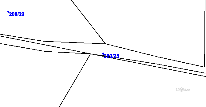 Parcela st. 200/25 v KÚ Ejpovice, Katastrální mapa