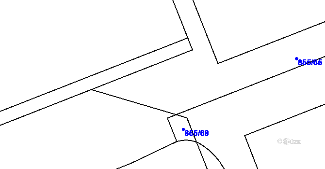 Parcela st. 855/4 v KÚ Ejpovice, Katastrální mapa