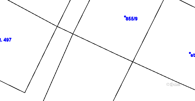 Parcela st. 855/38 v KÚ Ejpovice, Katastrální mapa