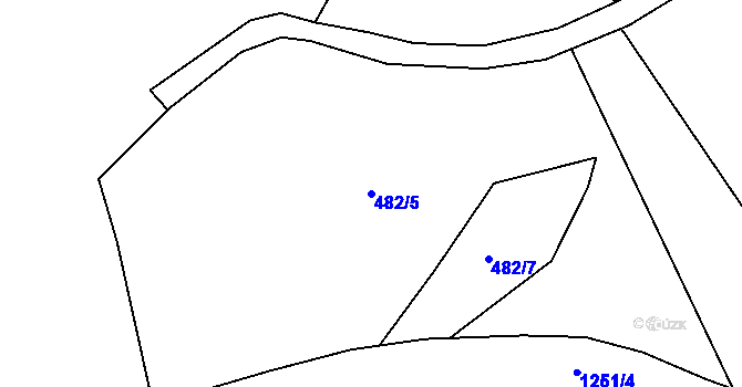 Parcela st. 482/5 v KÚ Ejpovice, Katastrální mapa