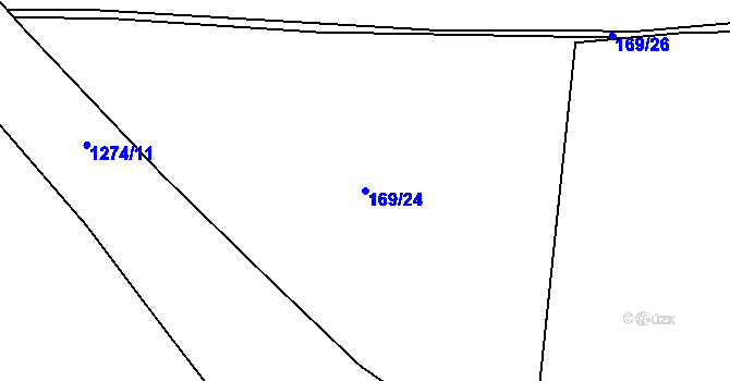 Parcela st. 169/24 v KÚ Ejpovice, Katastrální mapa