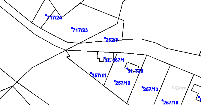 Parcela st. 467/2 v KÚ Ejpovice, Katastrální mapa