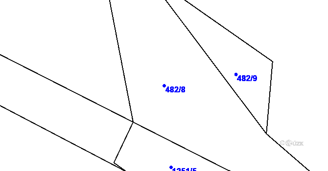 Parcela st. 482/8 v KÚ Ejpovice, Katastrální mapa