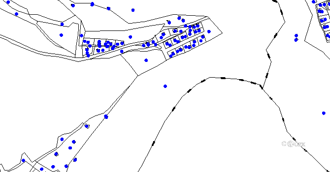 Parcela st. 749 v KÚ Blahousty, Katastrální mapa