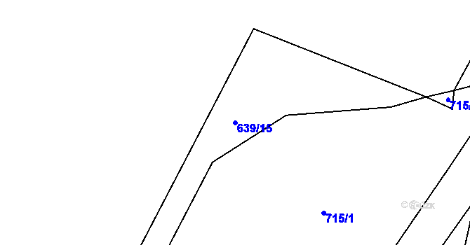Parcela st. 639/15 v KÚ Erpužice, Katastrální mapa