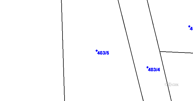 Parcela st. 403/5 v KÚ Lomnička, Katastrální mapa