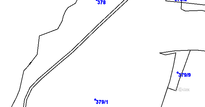 Parcela st. 379/7 v KÚ Lomnička, Katastrální mapa