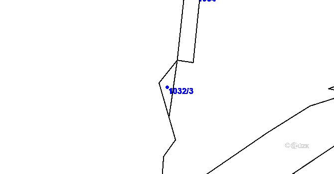 Parcela st. 1032/3 v KÚ Malovice u Erpužic, Katastrální mapa