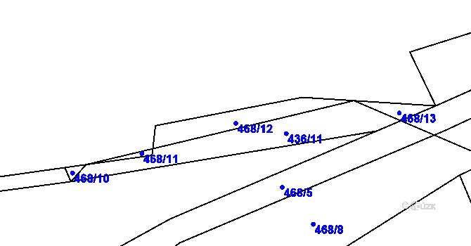 Parcela st. 468/12 v KÚ Malovice u Erpužic, Katastrální mapa