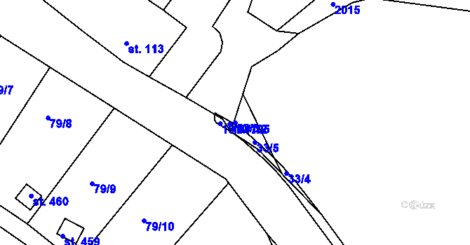 Parcela st. 33/3 v KÚ Fojtov, Katastrální mapa