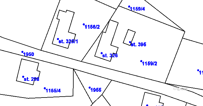 Parcela st. 326 v KÚ Pozorka u Nejdku, Katastrální mapa