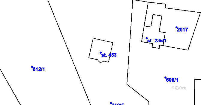 Parcela st. 453 v KÚ Smolné Pece, Katastrální mapa