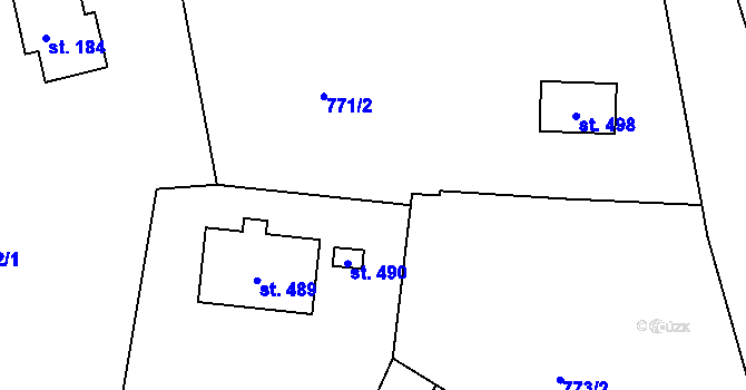 Parcela st. 771/6 v KÚ Smolné Pece, Katastrální mapa