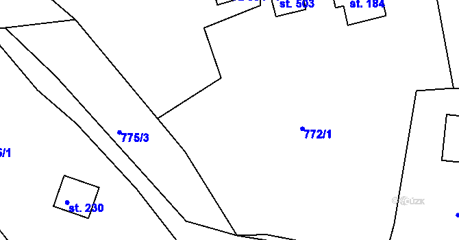 Parcela st. 771/3 v KÚ Smolné Pece, Katastrální mapa