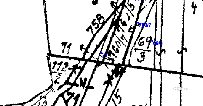 Parcela st. 71 v KÚ Dolní Folmava, Katastrální mapa
