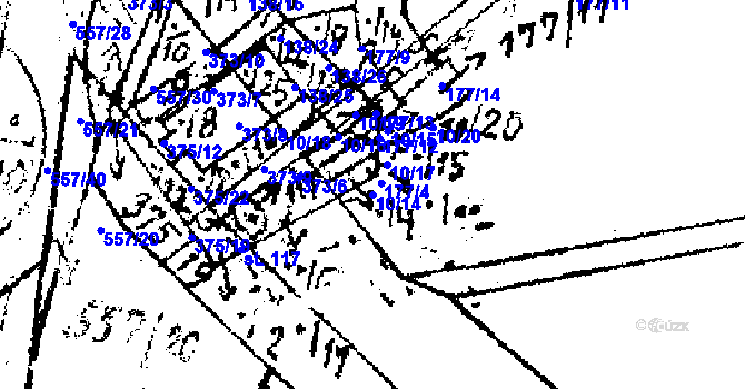 Parcela st. 10/14 v KÚ Horní Folmava, Katastrální mapa