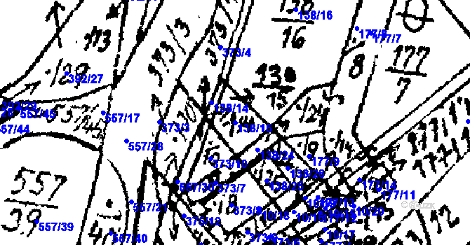 Parcela st. 138/15 v KÚ Horní Folmava, Katastrální mapa