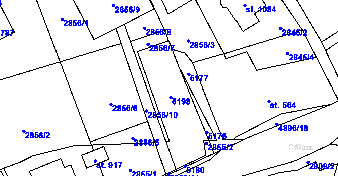 Parcela st. 525 v KÚ Francova Lhota, Katastrální mapa