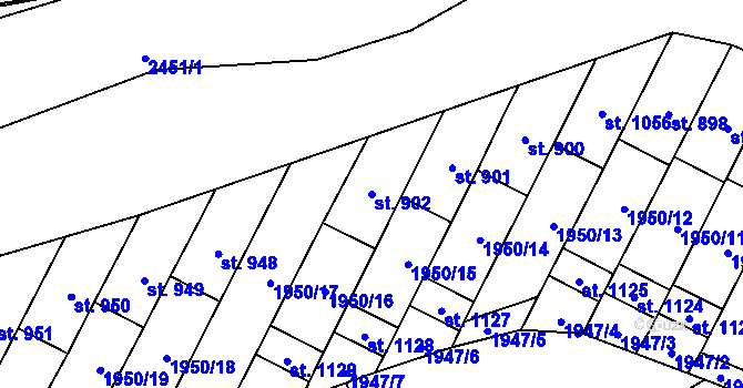 Parcela st. 902 v KÚ Francova Lhota, Katastrální mapa