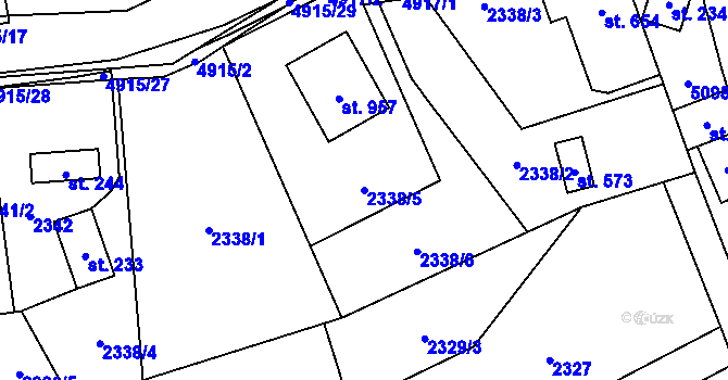 Parcela st. 2338/5 v KÚ Francova Lhota, Katastrální mapa