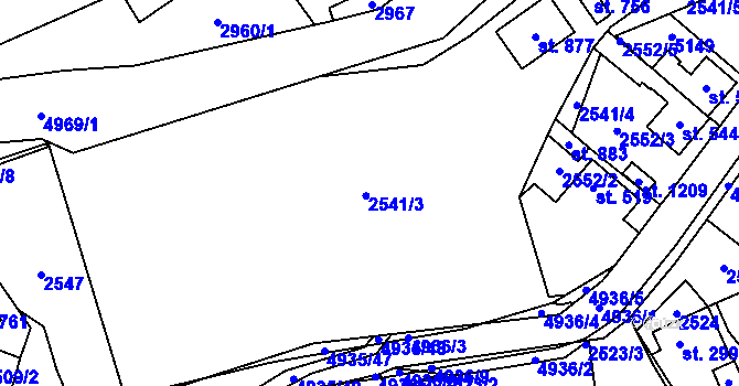 Parcela st. 2541 v KÚ Francova Lhota, Katastrální mapa