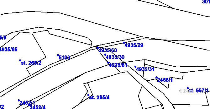 Parcela st. 4935/30 v KÚ Francova Lhota, Katastrální mapa