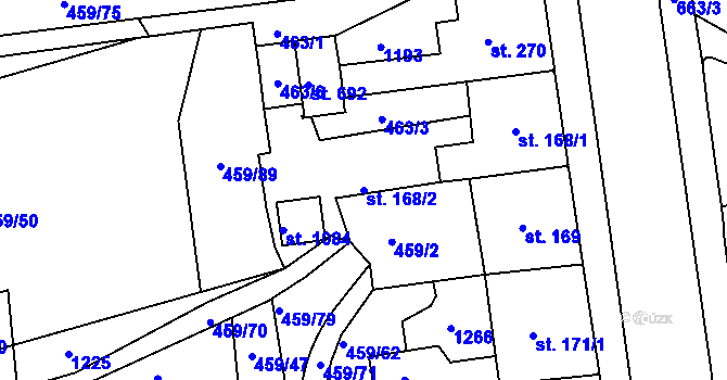Parcela st. 168/2 v KÚ Františkovy Lázně, Katastrální mapa