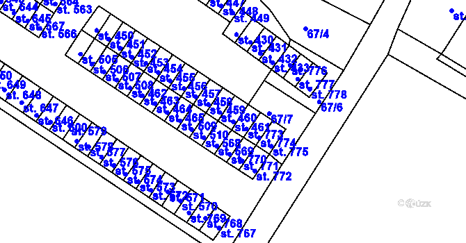 Parcela st. 461 v KÚ Františkovy Lázně, Katastrální mapa