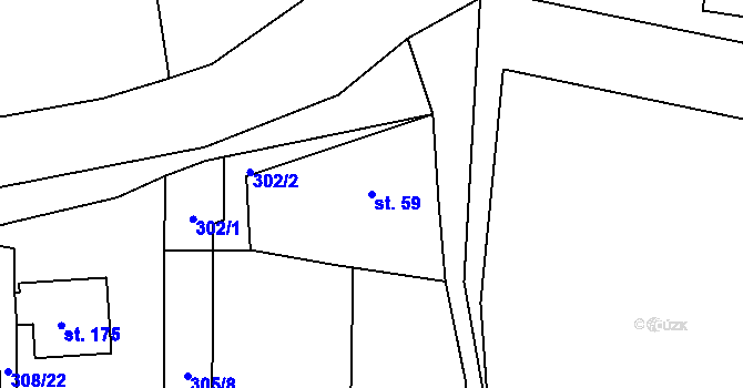 Parcela st. 59 v KÚ Slatina u Františkových Lázní, Katastrální mapa