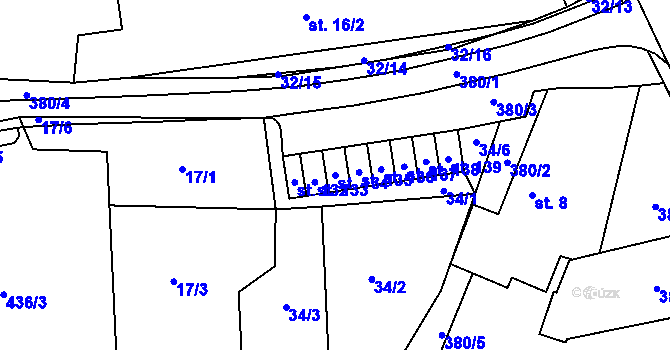 Parcela st. 134 v KÚ Slatina u Františkových Lázní, Katastrální mapa