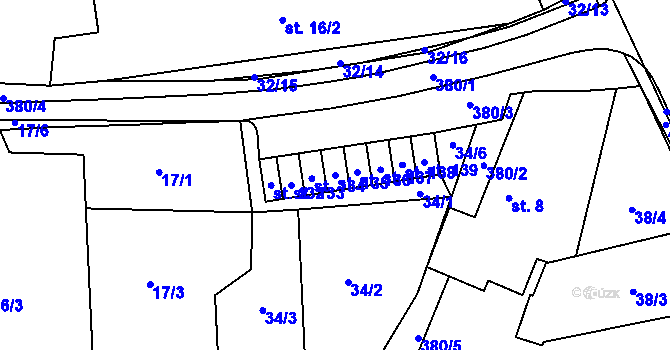 Parcela st. 135 v KÚ Slatina u Františkových Lázní, Katastrální mapa