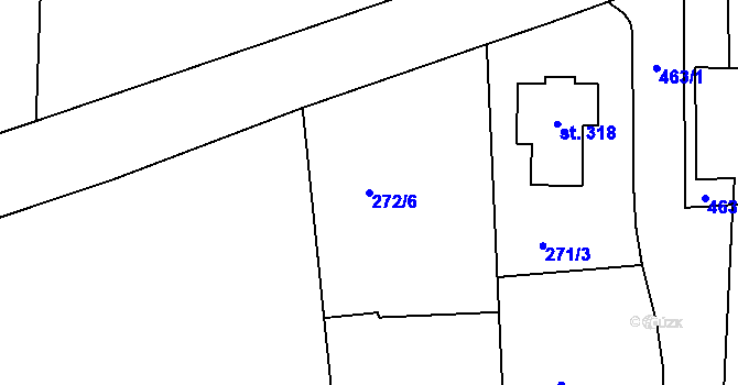 Parcela st. 272/6 v KÚ Slatina u Františkových Lázní, Katastrální mapa