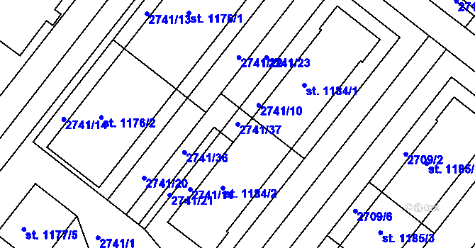 Parcela st. 2741/37 v KÚ Frenštát pod Radhoštěm, Katastrální mapa