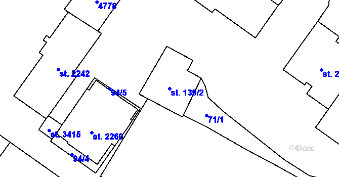 Parcela st. 139/2 v KÚ Frenštát pod Radhoštěm, Katastrální mapa