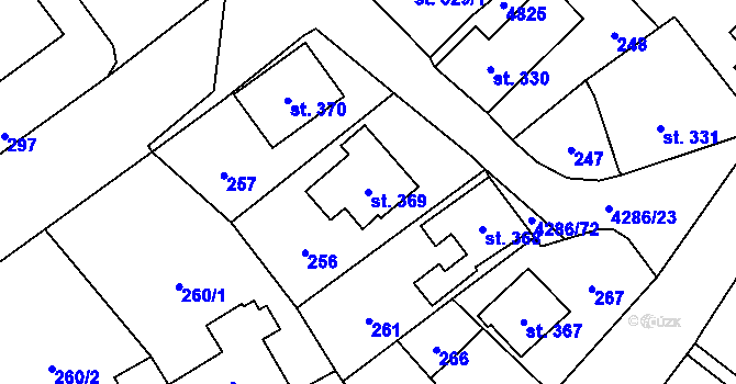 Parcela st. 369 v KÚ Frenštát pod Radhoštěm, Katastrální mapa
