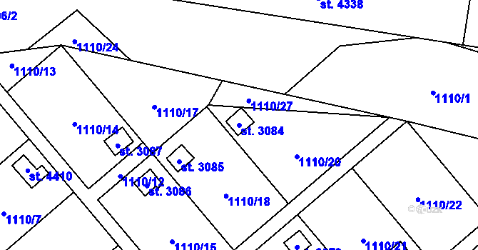 Parcela st. 3084 v KÚ Frenštát pod Radhoštěm, Katastrální mapa