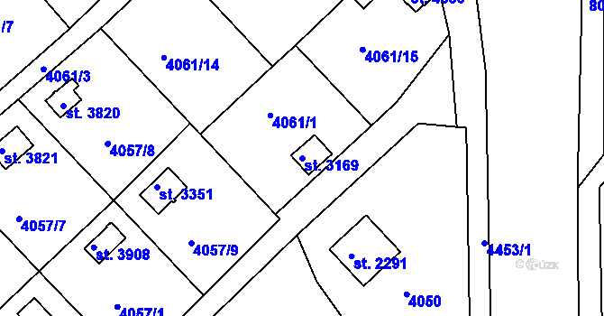 Parcela st. 3169 v KÚ Frenštát pod Radhoštěm, Katastrální mapa