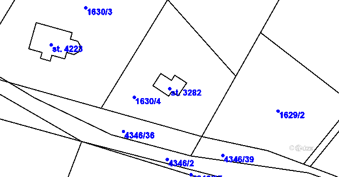 Parcela st. 3282 v KÚ Frenštát pod Radhoštěm, Katastrální mapa