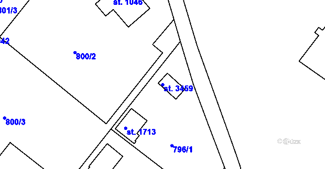 Parcela st. 3459 v KÚ Frenštát pod Radhoštěm, Katastrální mapa
