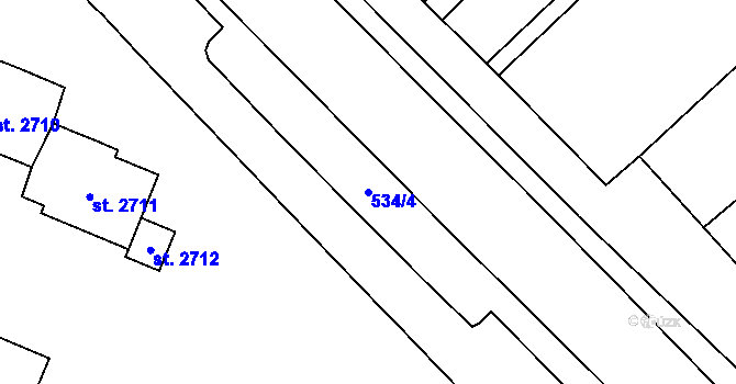 Parcela st. 534/4 v KÚ Frenštát pod Radhoštěm, Katastrální mapa