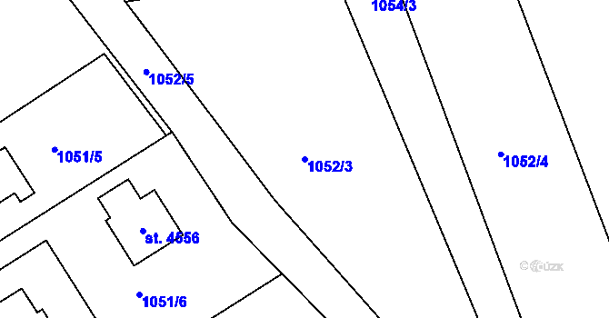 Parcela st. 1052/3 v KÚ Frenštát pod Radhoštěm, Katastrální mapa